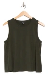 Eileen Fisher Crewneck Shell Top In Green