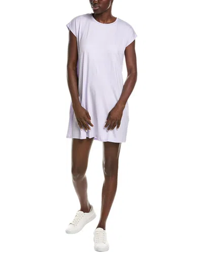 Eileen Fisher Crewneck Short Boxy Mini Dress In Purple
