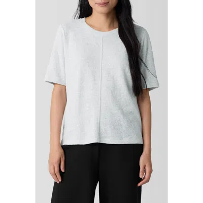Eileen Fisher Crewneck Short Sleeve T-shirt In Sea Salt