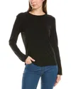 Eileen Fisher Long-sleeve Crewneck Tee In Black