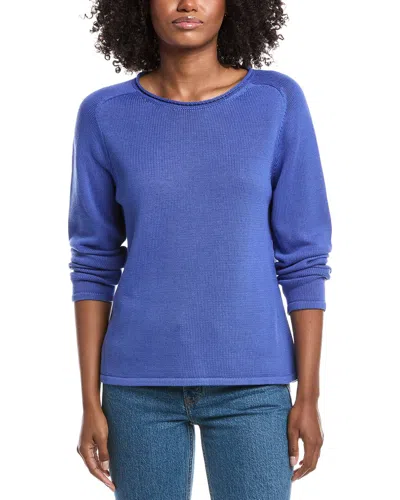 Eileen Fisher Crewneck Sweater In Blue