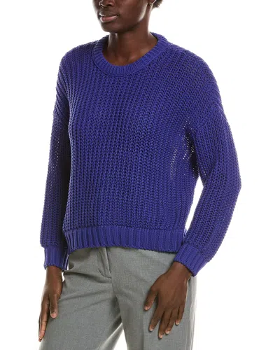 Eileen Fisher Crewneck Sweater In Blue