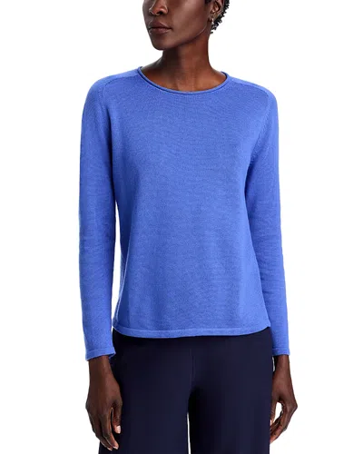 Eileen Fisher Crewneck Sweater In Blue Star