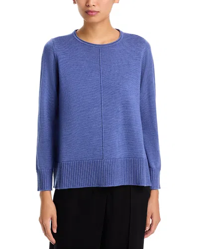 Eileen Fisher Crewneck Sweater In Blue
