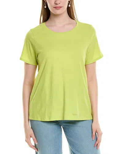 Eileen Fisher Crewneck T-shirt In Green