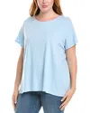 Eileen Fisher Round Neck T-shirt In Blue