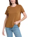 Eileen Fisher V-neck Dolman Sleeve Tunic In Brown