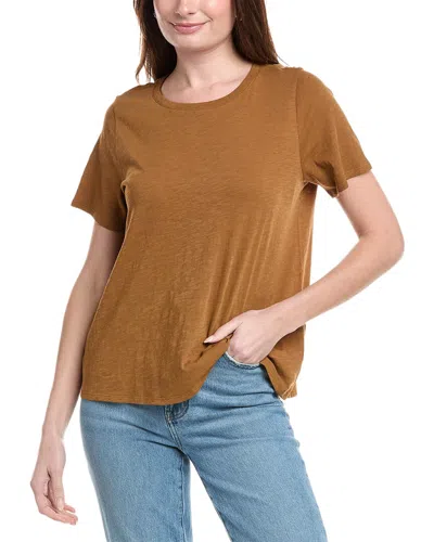 Eileen Fisher Crewneck T-shirt In Brown