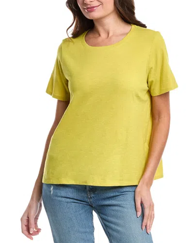 Eileen Fisher Crewneck T-shirt In Yellow