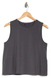 Eileen Fisher Crewneck Jersey Tank In Meteor
