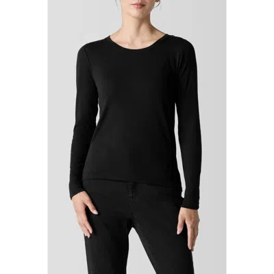 Eileen Fisher Crewneck Top In Black