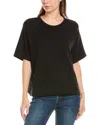 Eileen Fisher Crewneck Jersey Top In Black