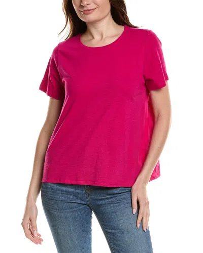 Eileen Fisher Crewneck T-shirt In Pink