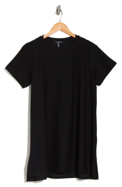 Eileen Fisher Crewneck Tunic Top In Black