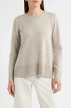 Eileen Fisher Crewneck Wool Sweater In Neutral