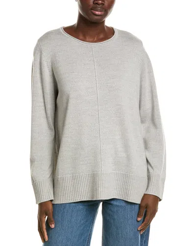 Eileen Fisher Crewneck Wool Sweater In Black