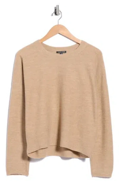 Eileen Fisher Crewneck Wool Sweater In Brown