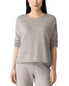 Eileen Fisher Crewneck Wool Sweater In Dove