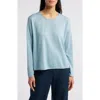 Eileen Fisher Crewneck Wool Sweater In Frost