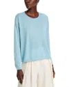 Eileen Fisher Crewneck Wool Sweater In Frost