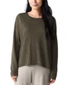 Eileen Fisher Crewneck Wool Sweater In Pine