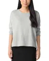 Eileen Fisher Crewneck Merino Wool Pullover In Seasalt
