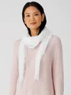 Eileen Fisher Crinkle Gauze Scarf In White