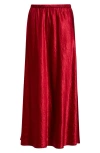 Eileen Fisher Crinkle Satin Bias Skirt In Red
