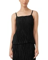 Eileen Fisher Crinkle Silk Camisole Top In Black
