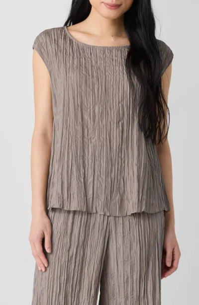 EILEEN FISHER EILEEN FISHER CRINKLE SILK TOP