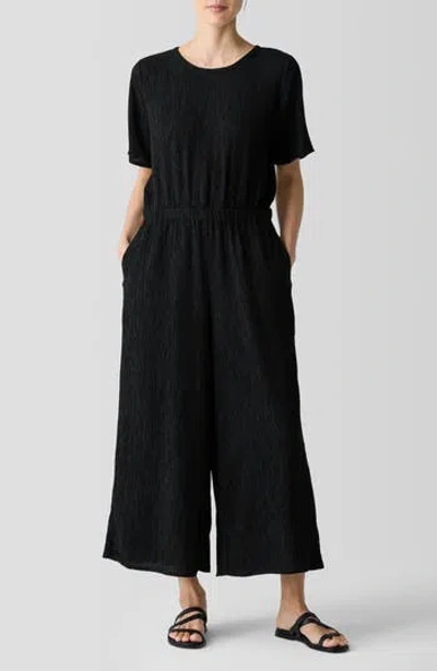 EILEEN FISHER EILEEN FISHER CRINKLE WIDE LEG JUMPSUIT