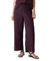 Eileen Fisher Crinkled Ankle Pants In Purple