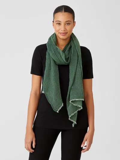 Eileen Fisher Crinkled Cotton Scarf