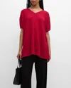 Eileen Fisher V-neck Tunic Top In Azalea