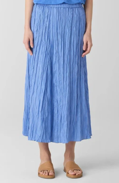 Eileen Fisher Crinkled Silk Midi Skirt In Ultma