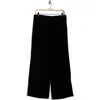Eileen Fisher Crinkled Wide Leg Pants In Black