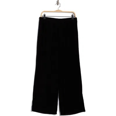 Eileen Fisher Crinkled Wide Leg Pants In Black
