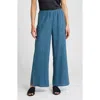 Eileen Fisher Crinkled Wide Leg Pants In Cascade