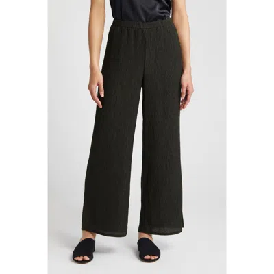 EILEEN FISHER EILEEN FISHER CRINKLED WIDE LEG PANTS