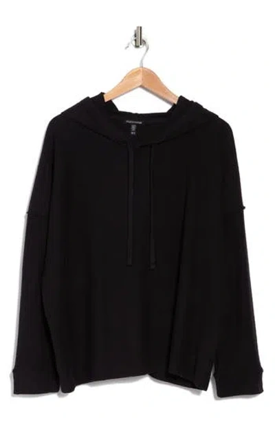 Eileen Fisher Crop Hoodie In Black