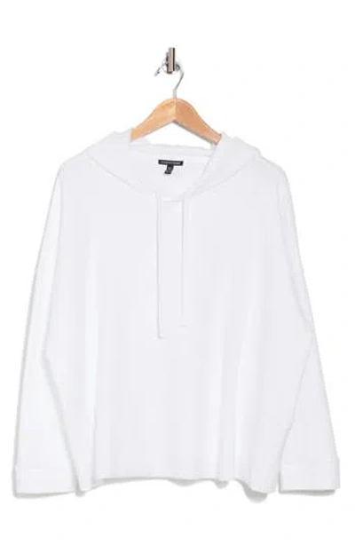 Eileen Fisher Crop Hoodie In White