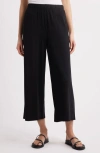 Eileen Fisher Crop Wide Leg Pants In Black
