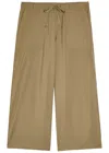 Eileen Fisher Cropped Cotton-blend Trousers