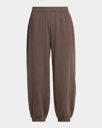 Eileen Fisher Cropped Lightweight Ponte Pants In Brown