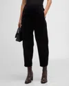 Eileen Fisher Cropped Jersey Knit Straight-leg Pants In Black