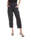 Eileen Fisher Cropped Seersucker Linen Lantern Pant