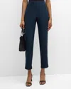 Eileen Fisher High Waist Slim Crop Pants In Deep Adriatic