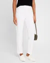 Eileen Fisher Slim Ankle Stretch Crepe Pants In White