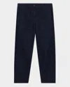 Eileen Fisher Cropped Stretch Denim Boyfriend Lantern Pants In Deep Indigo