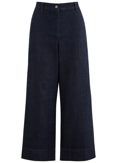 Eileen Fisher Cropped Wide-leg Jeans In Denim